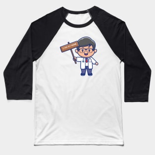 Cute doctor stay at home cartoon Baseball T-Shirt